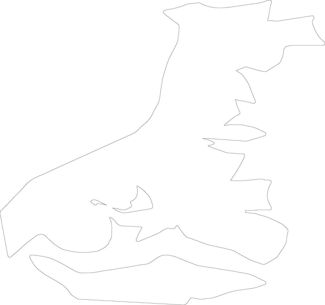 auckland islas nuevo Zelanda contorno mapa vector