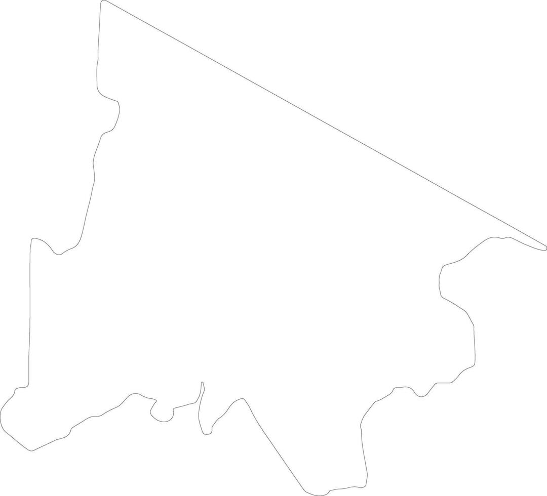 arusha unido república de Tanzania contorno mapa vector