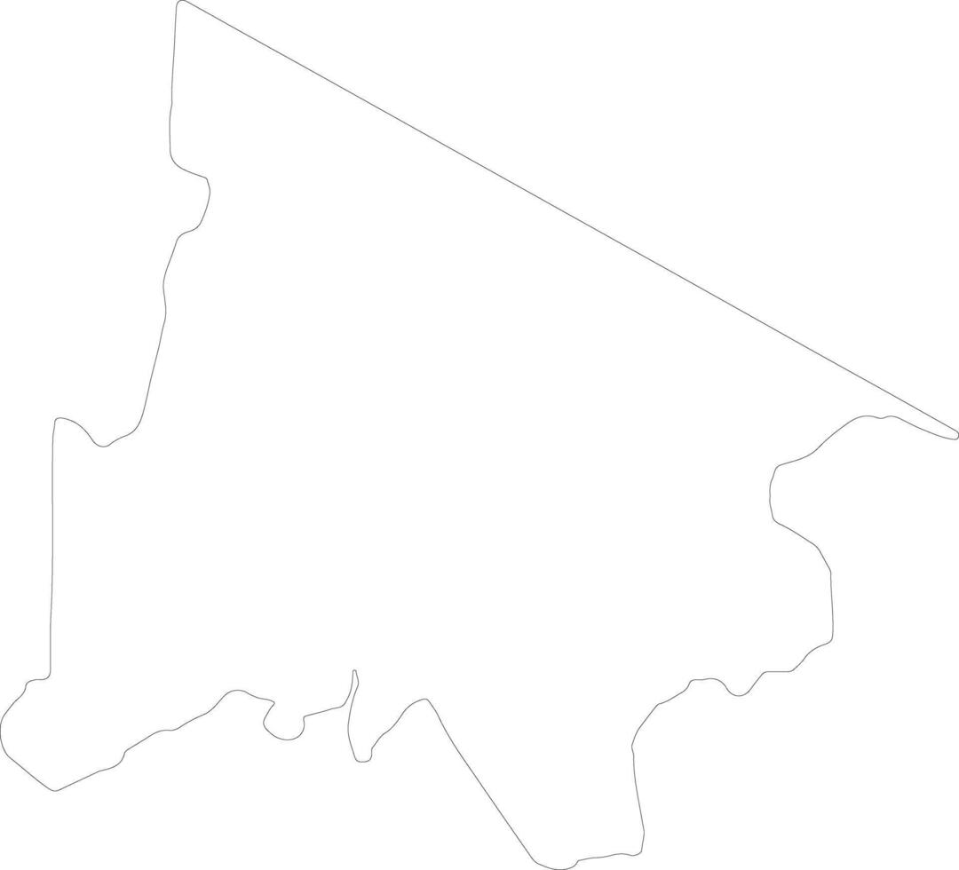 Arusha United Republic of Tanzania outline map vector