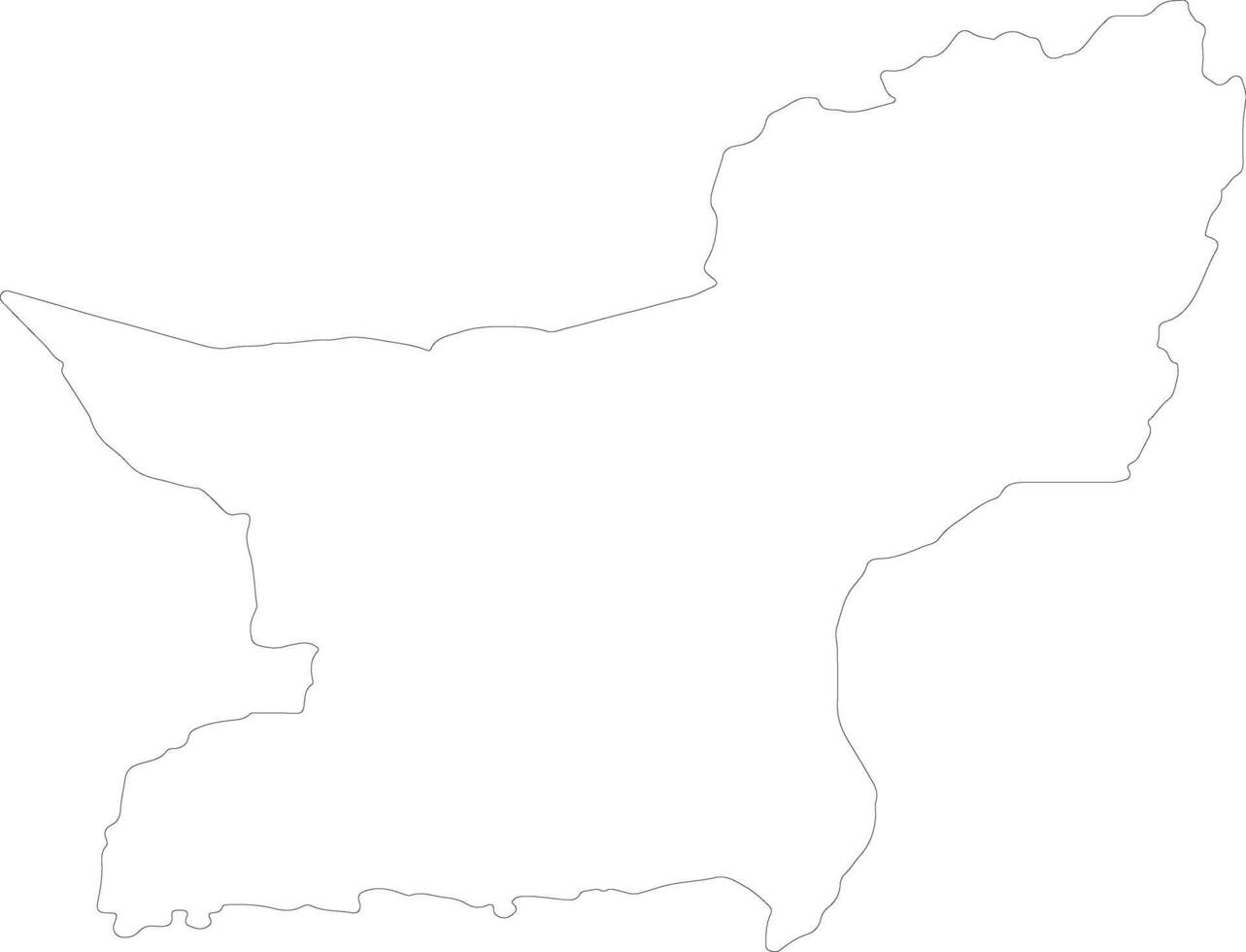Baluchistan Pakistan outline map vector