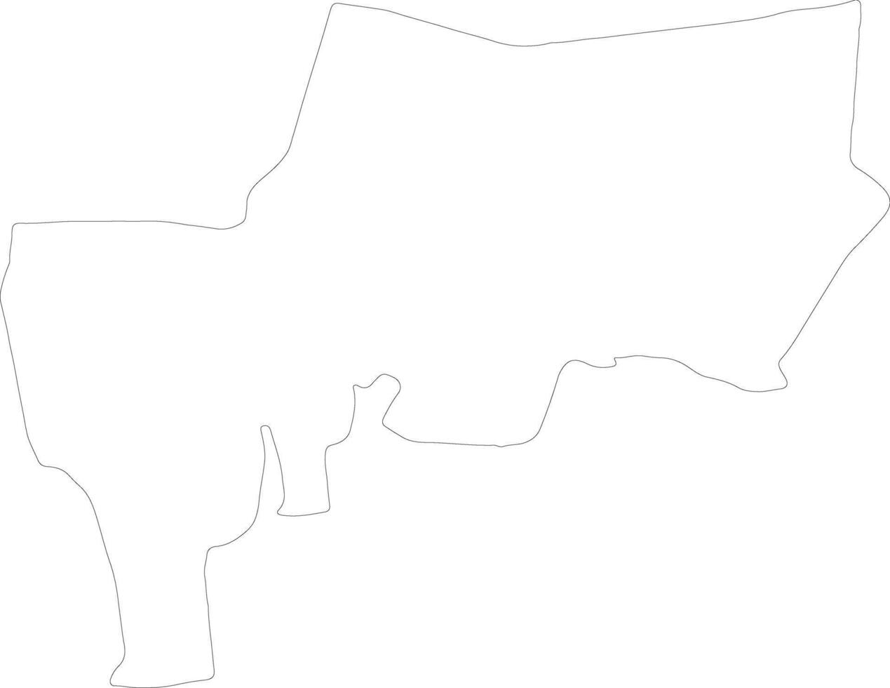 Bangkok Metropolis Thailand outline map vector
