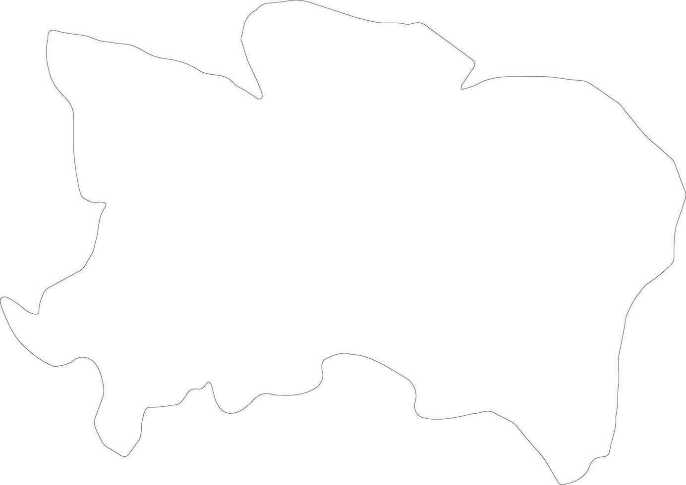 Benue Nigeria outline map vector