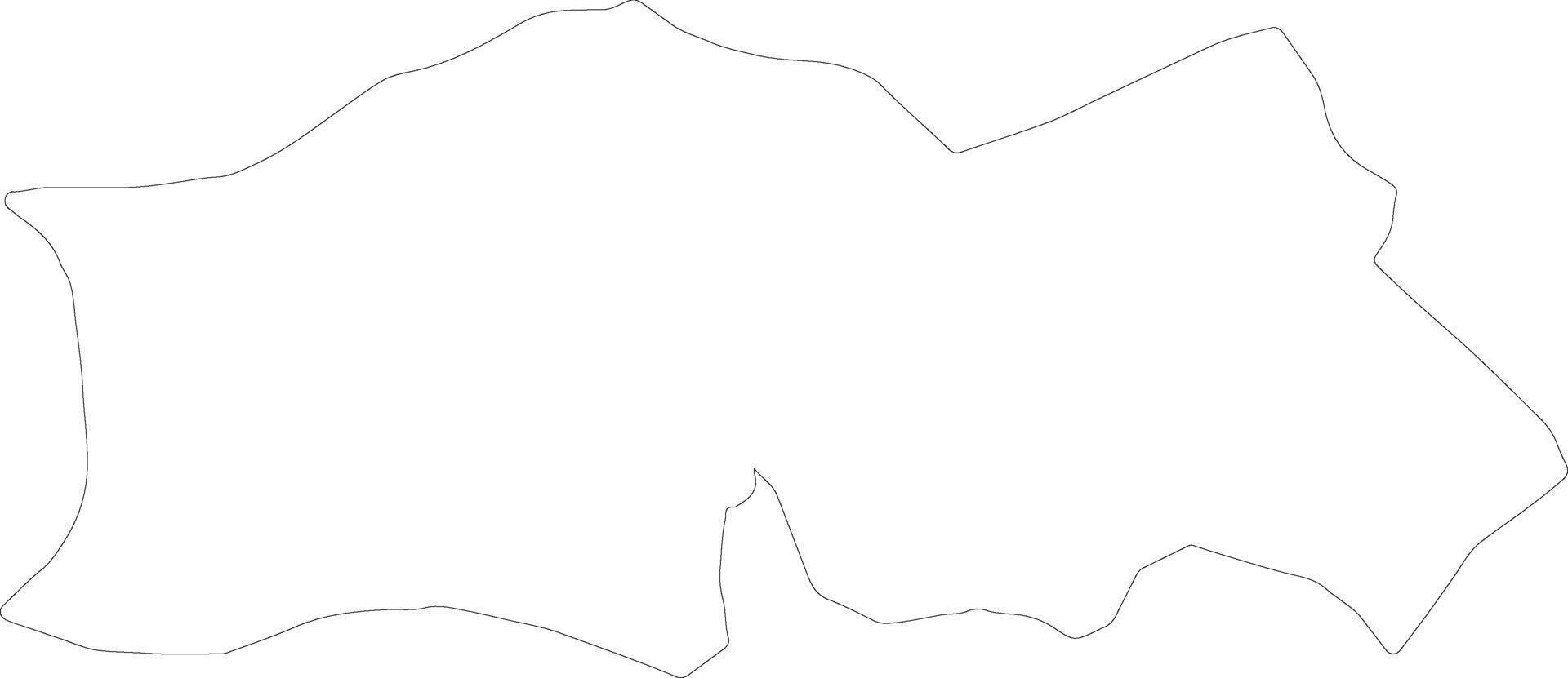 Baucau East Timor outline map vector