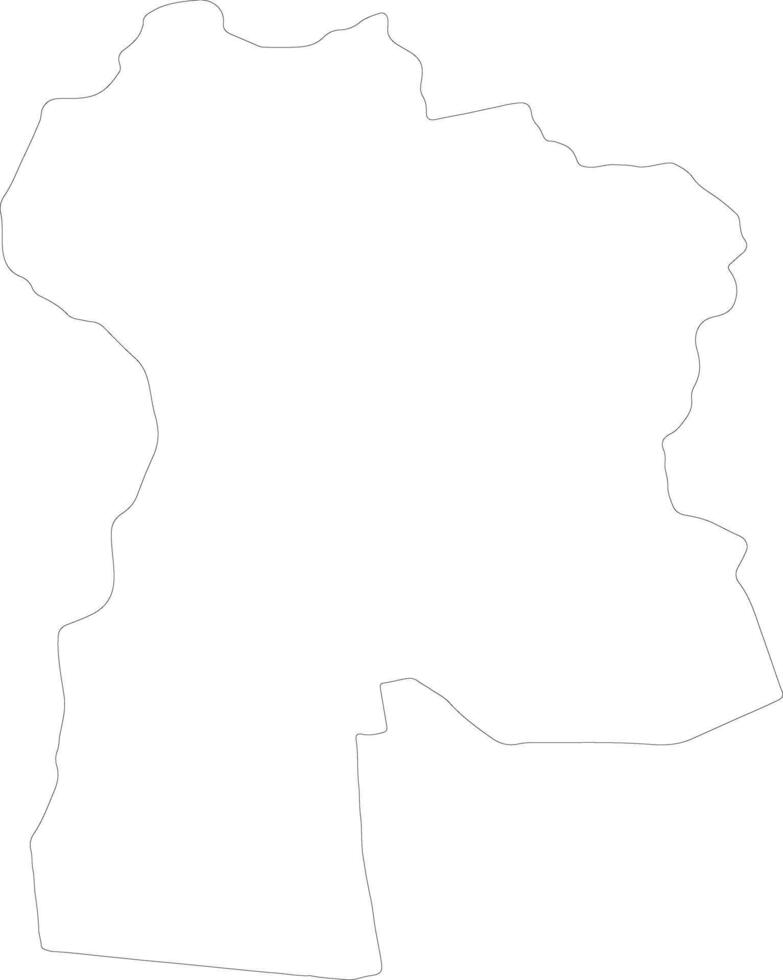 Bayanhongor Mongolia outline map vector