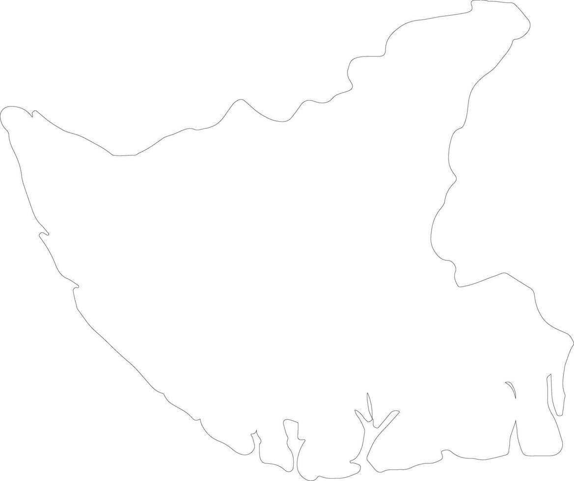 Bayelsa Nigeria outline map vector