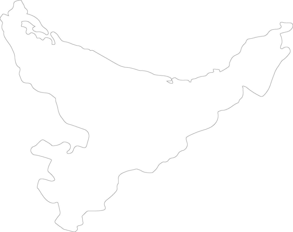 Bay of Plenty New Zealand outline map vector