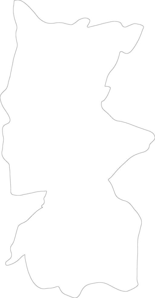 Bhojpur Nepal outline map vector