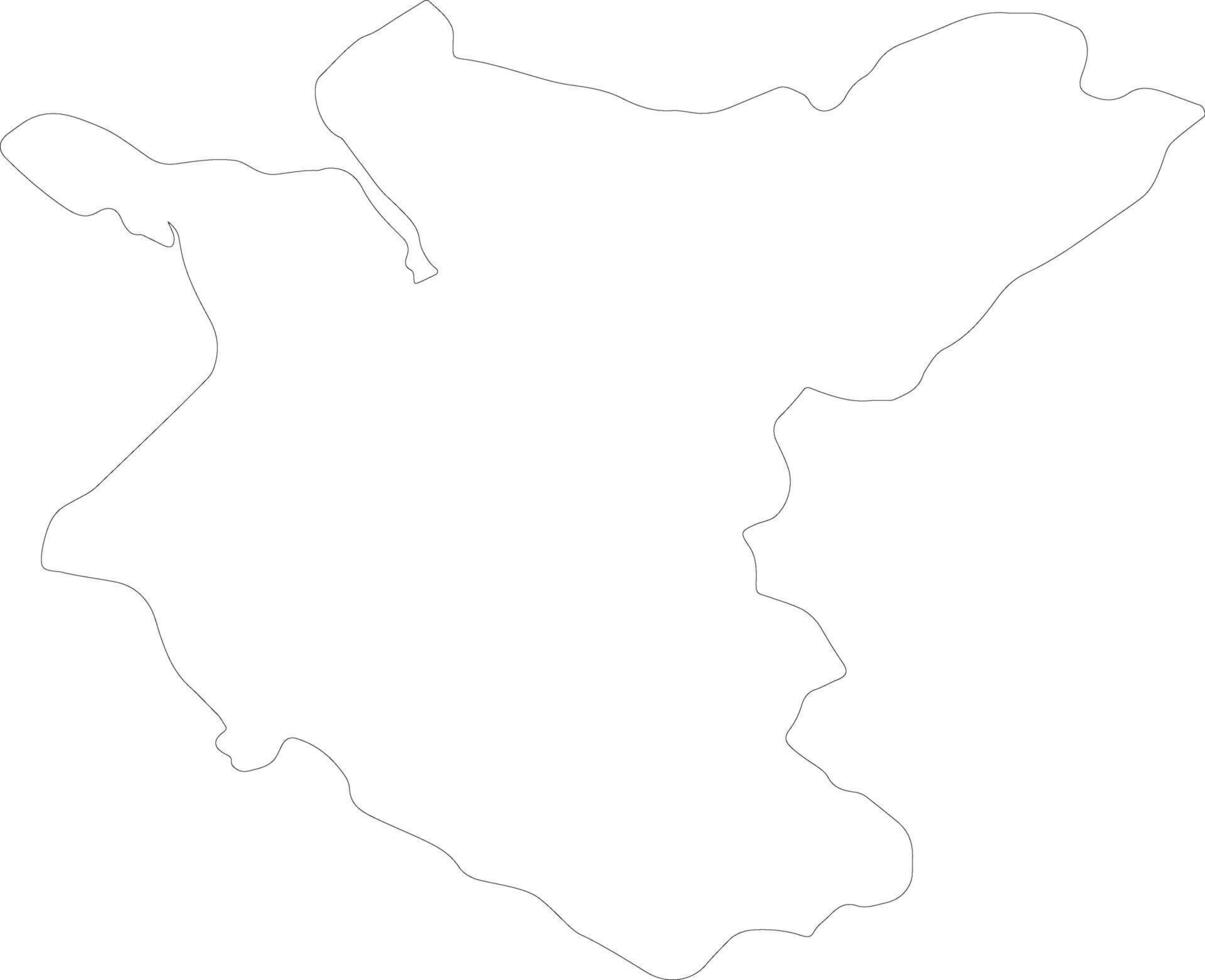 Bheri Nepal outline map vector