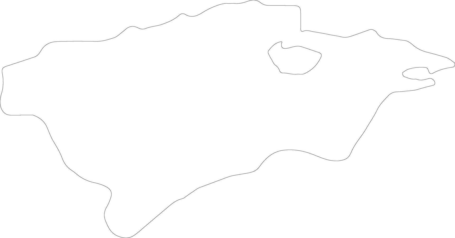 Bizerte Tunisia outline map vector