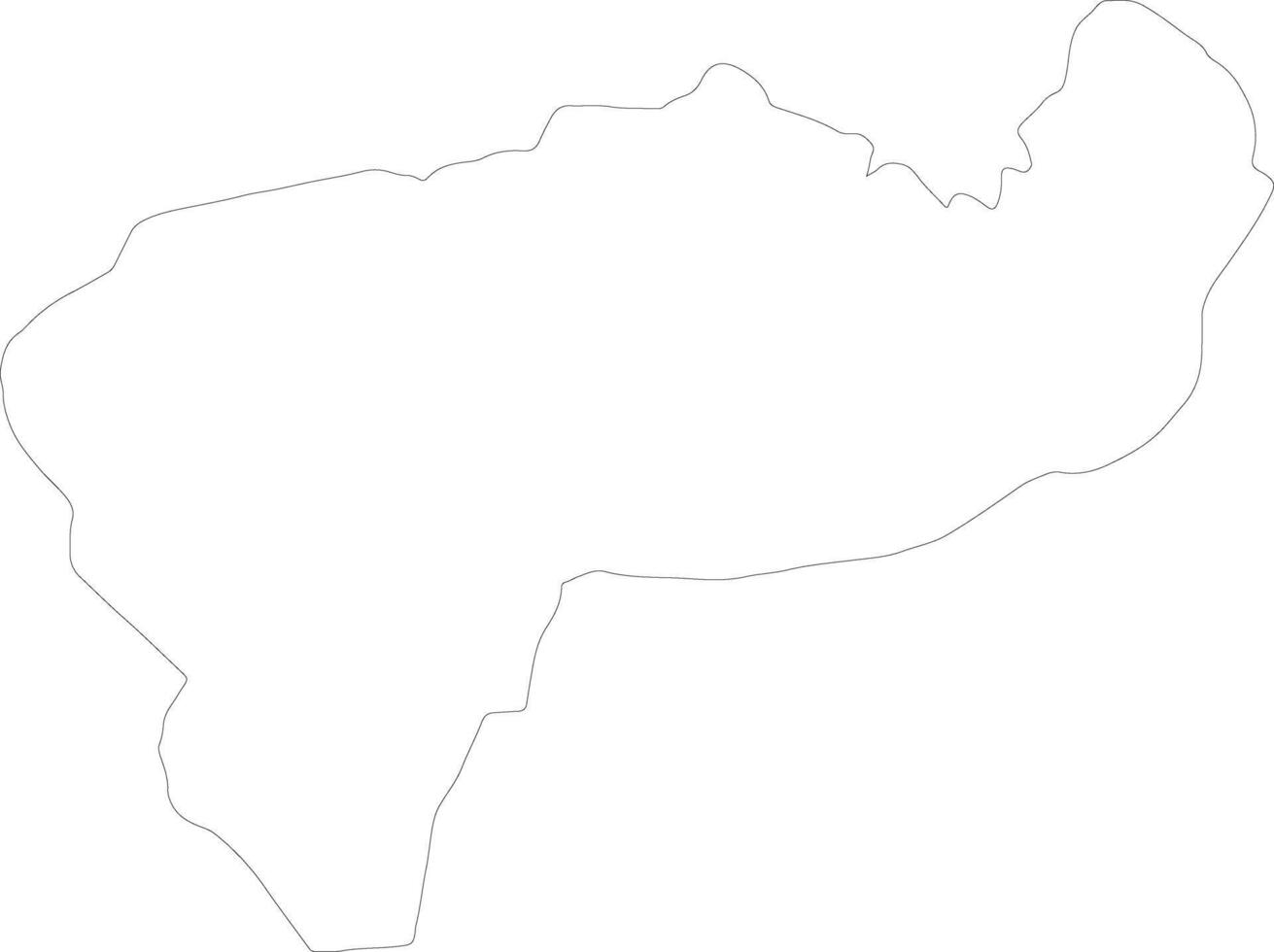 Boaco Nicaragua outline map vector