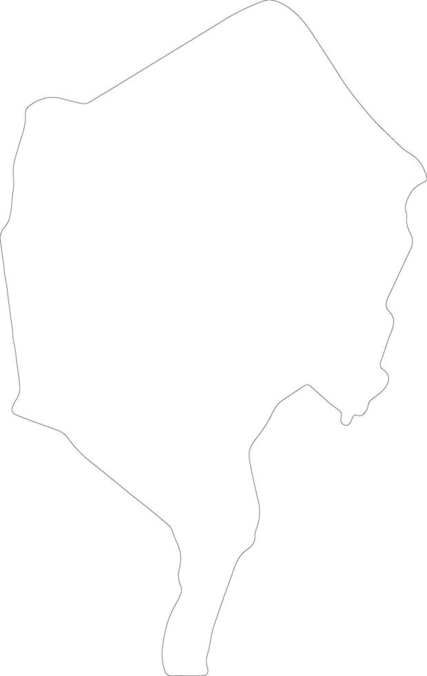 Blue Nile Sudan outline map vector