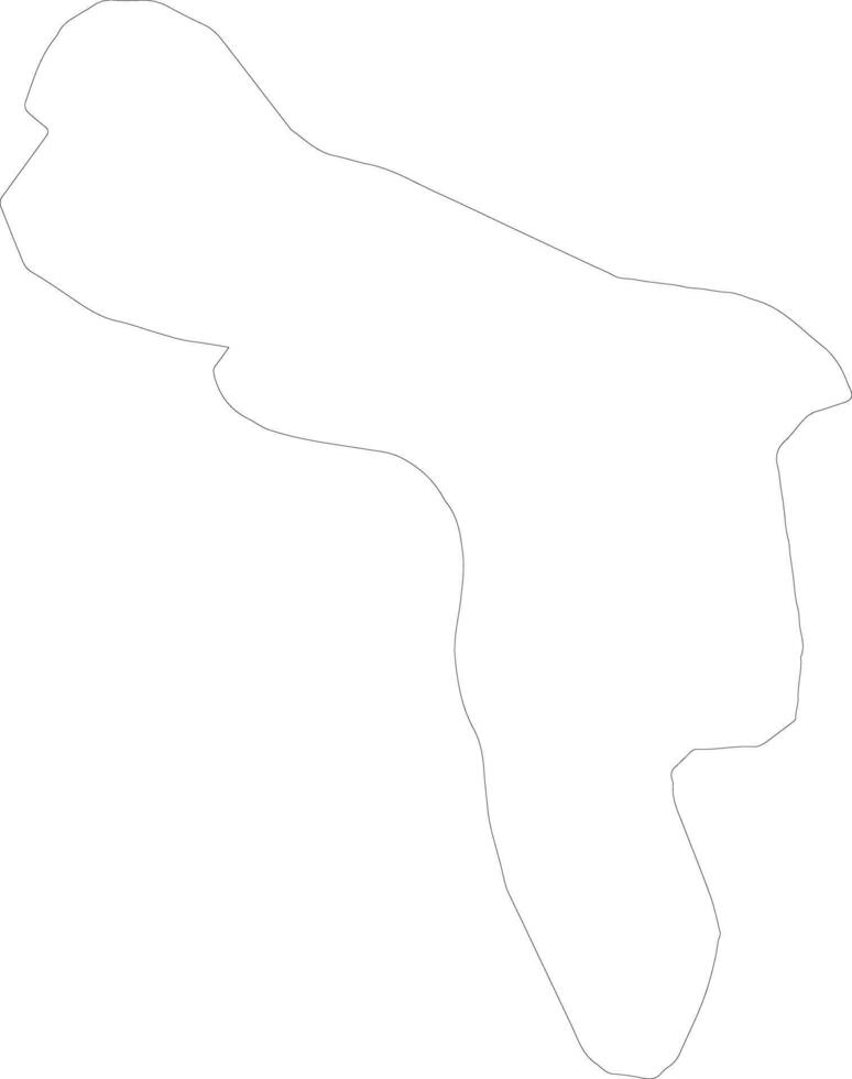 Bonaire Caribbean Netherlands outline map vector