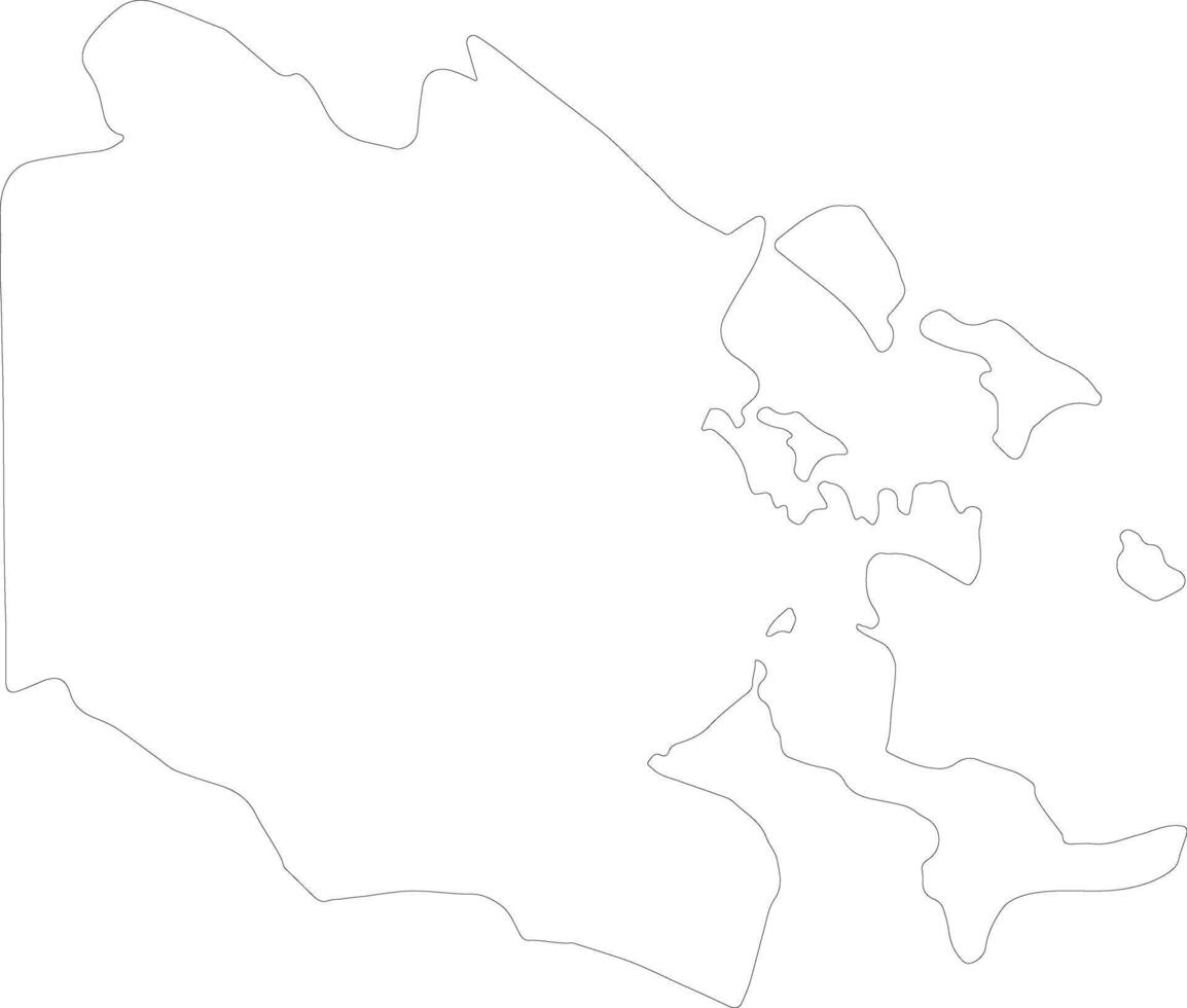 Bocas del Toro Panama outline map vector