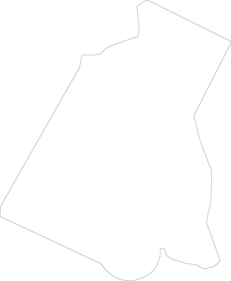 Borkou Chad outline map vector