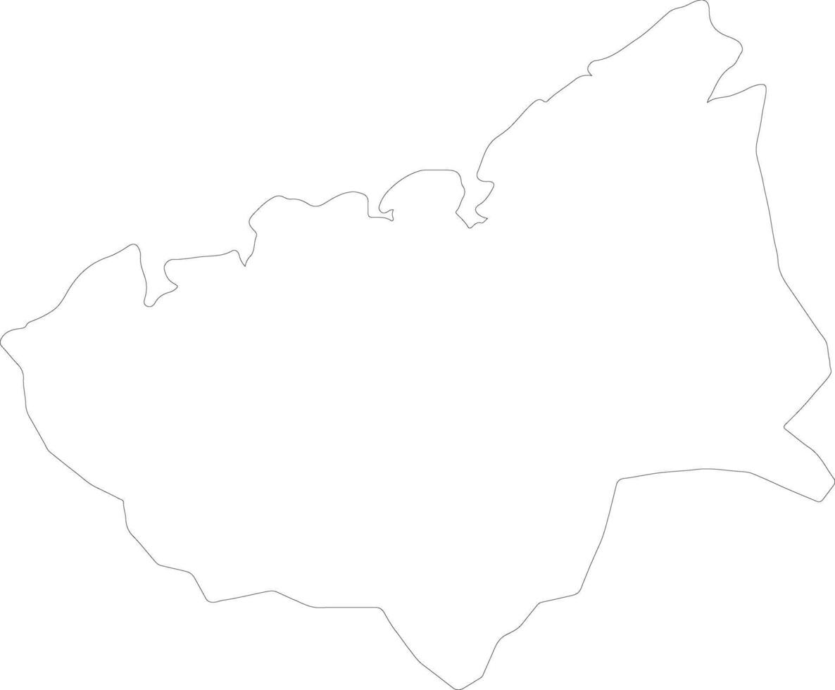 Boeny Madagascar outline map vector