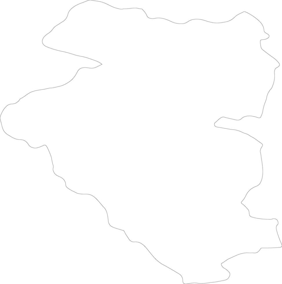 Bulgan Mongolia outline map vector