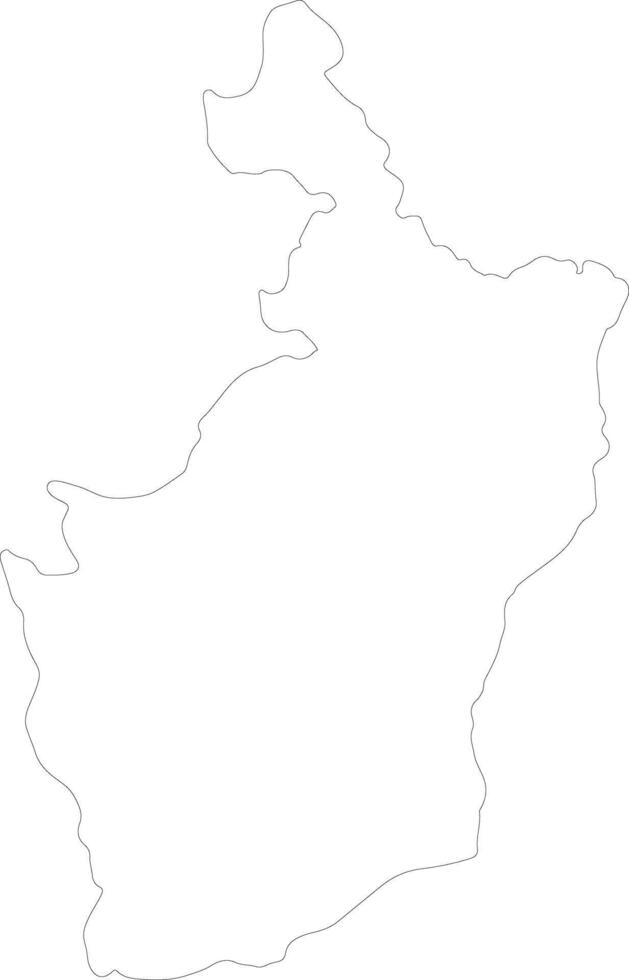 Buri Ram Thailand outline map vector