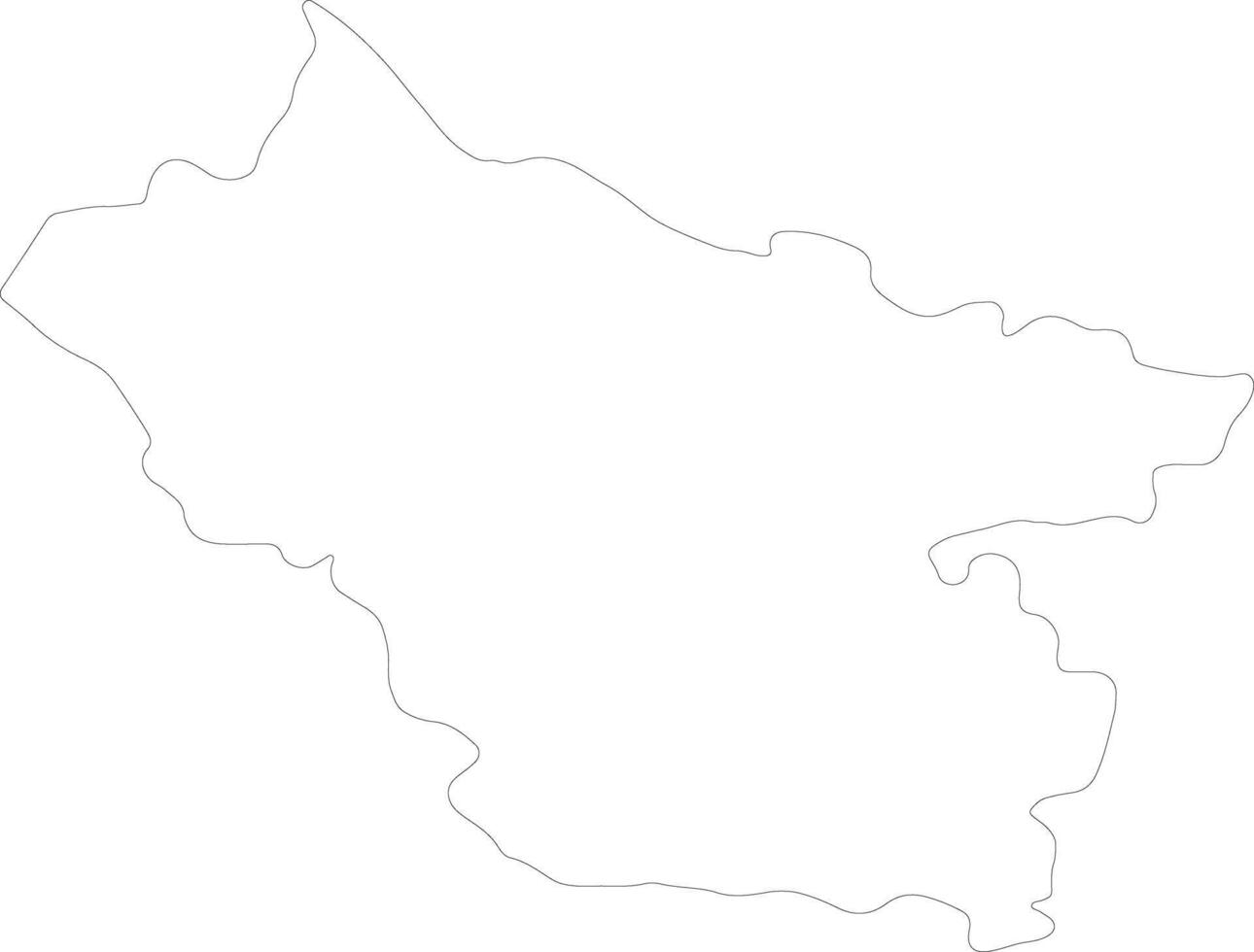 Buzau Romania outline map vector
