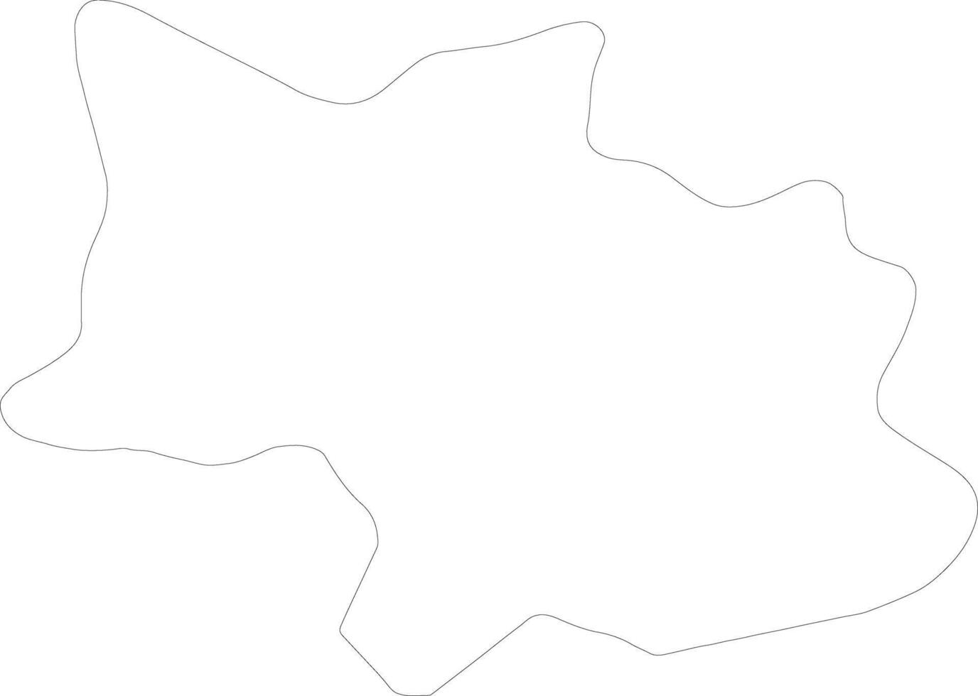 Bulawayo Zimbabwe outline map vector