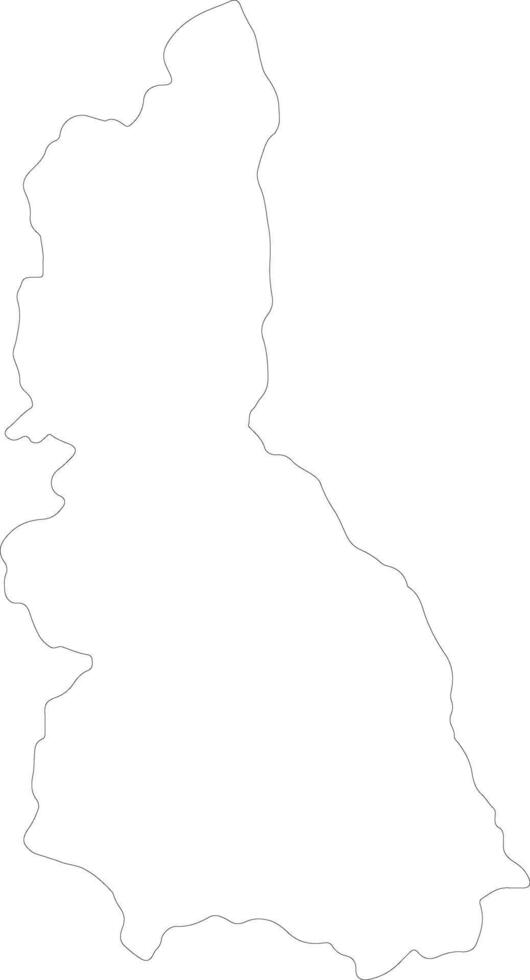 Cajamarca Peru outline map vector