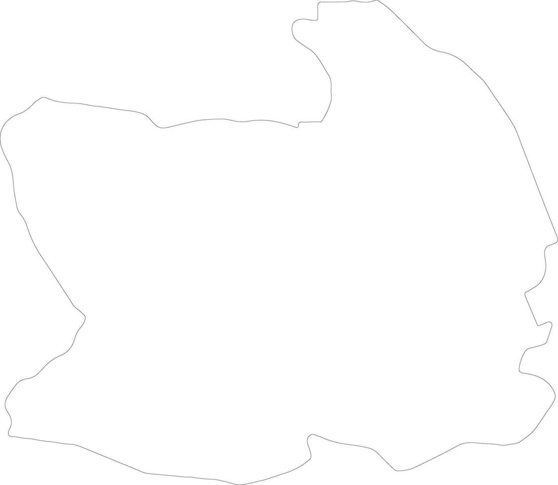 Chai Nat Thailand outline map vector