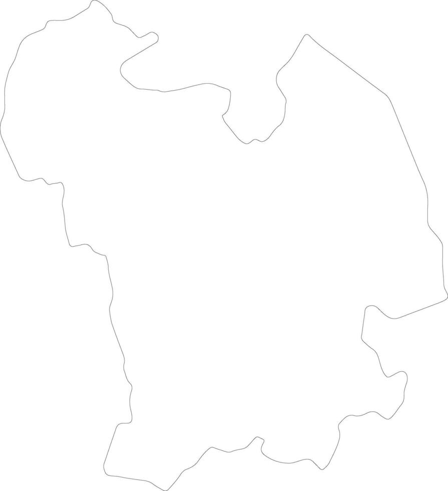 Central Kenya outline map vector