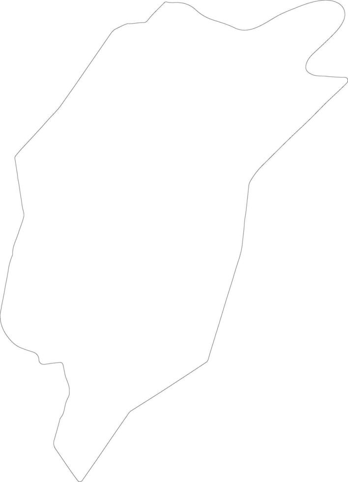 Central Darfur Sudan outline map vector