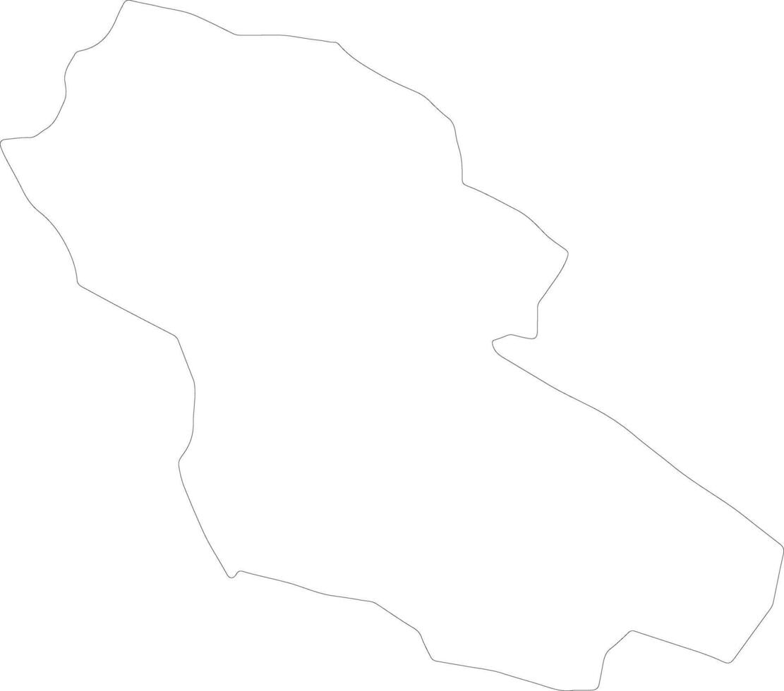 Cetinje Montenegro outline map vector