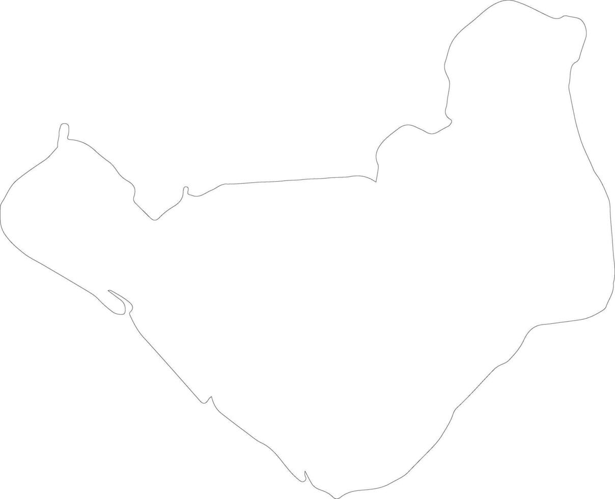 Chinandega Nicaragua outline map vector