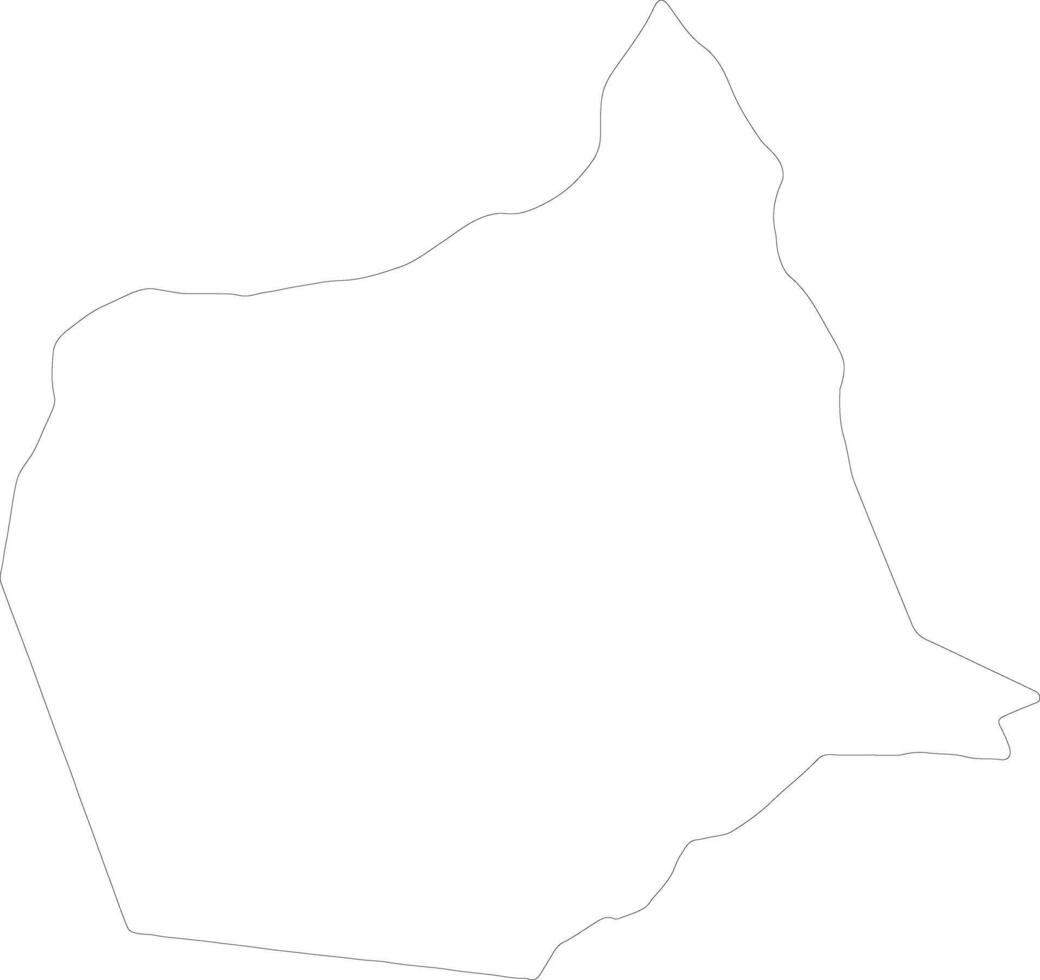 Chontales Nicaragua outline map vector