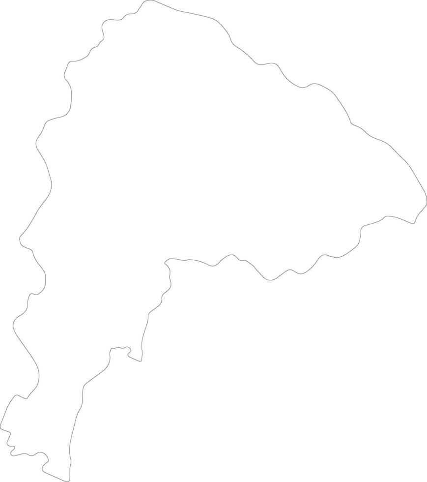 Chon Buri Thailand outline map vector