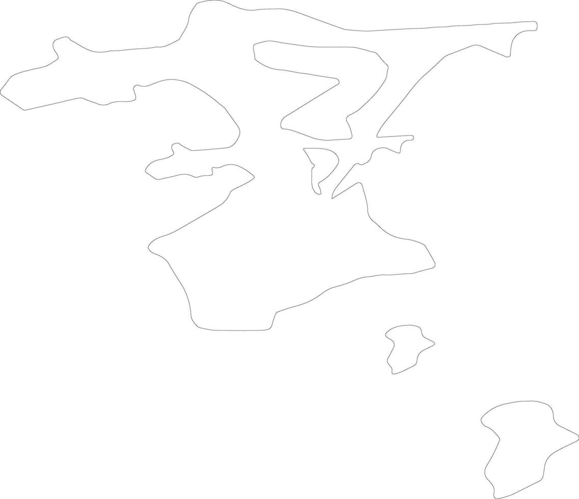 Chatham Islands Territory New Zealand outline map vector