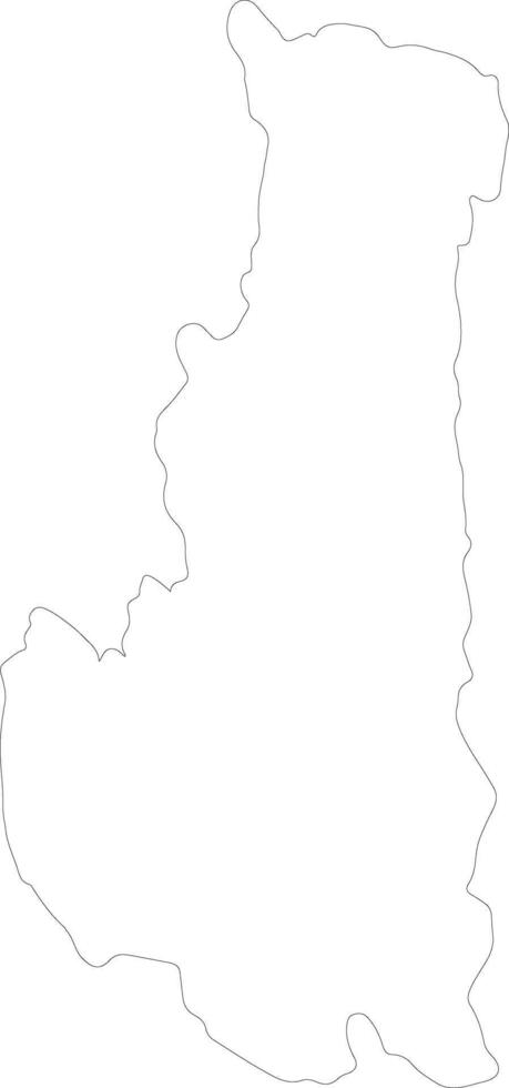 Chin Myanmar outline map vector