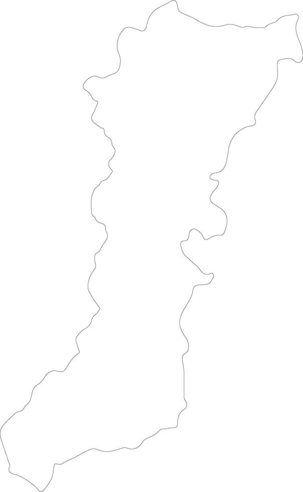 Chumphon Thailand outline map vector