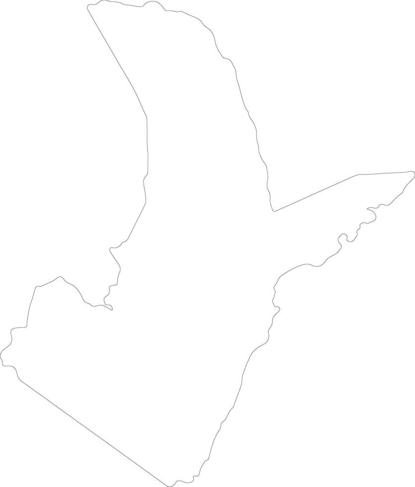 Coast Kenya outline map vector