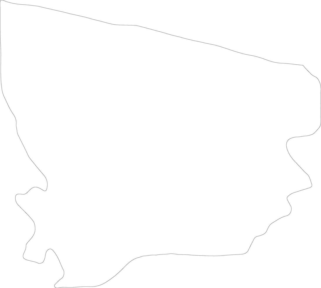 Coronie Suriname outline map vector
