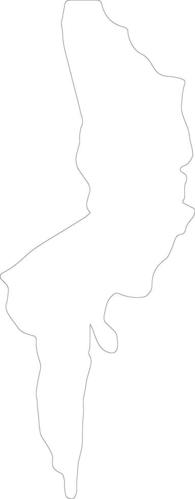 Davao Oriental Philippines outline map vector