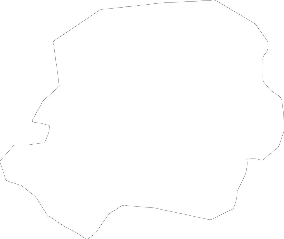 Daegu South Korea outline map vector