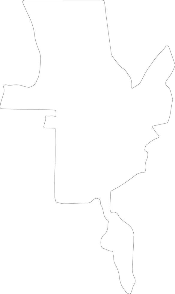 Davao del Norte Philippines outline map vector