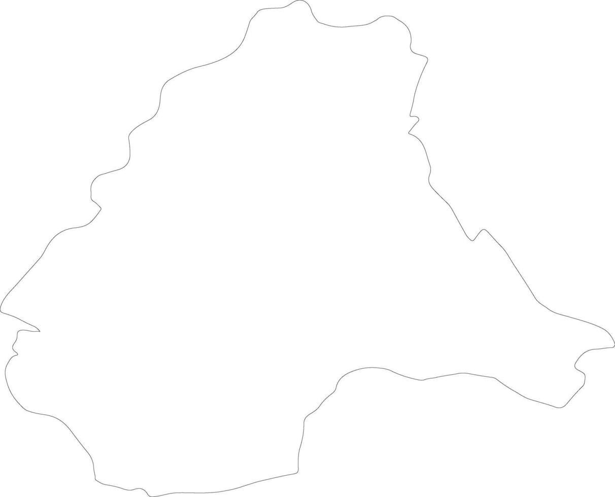 Diekirch Luxembourg outline map vector