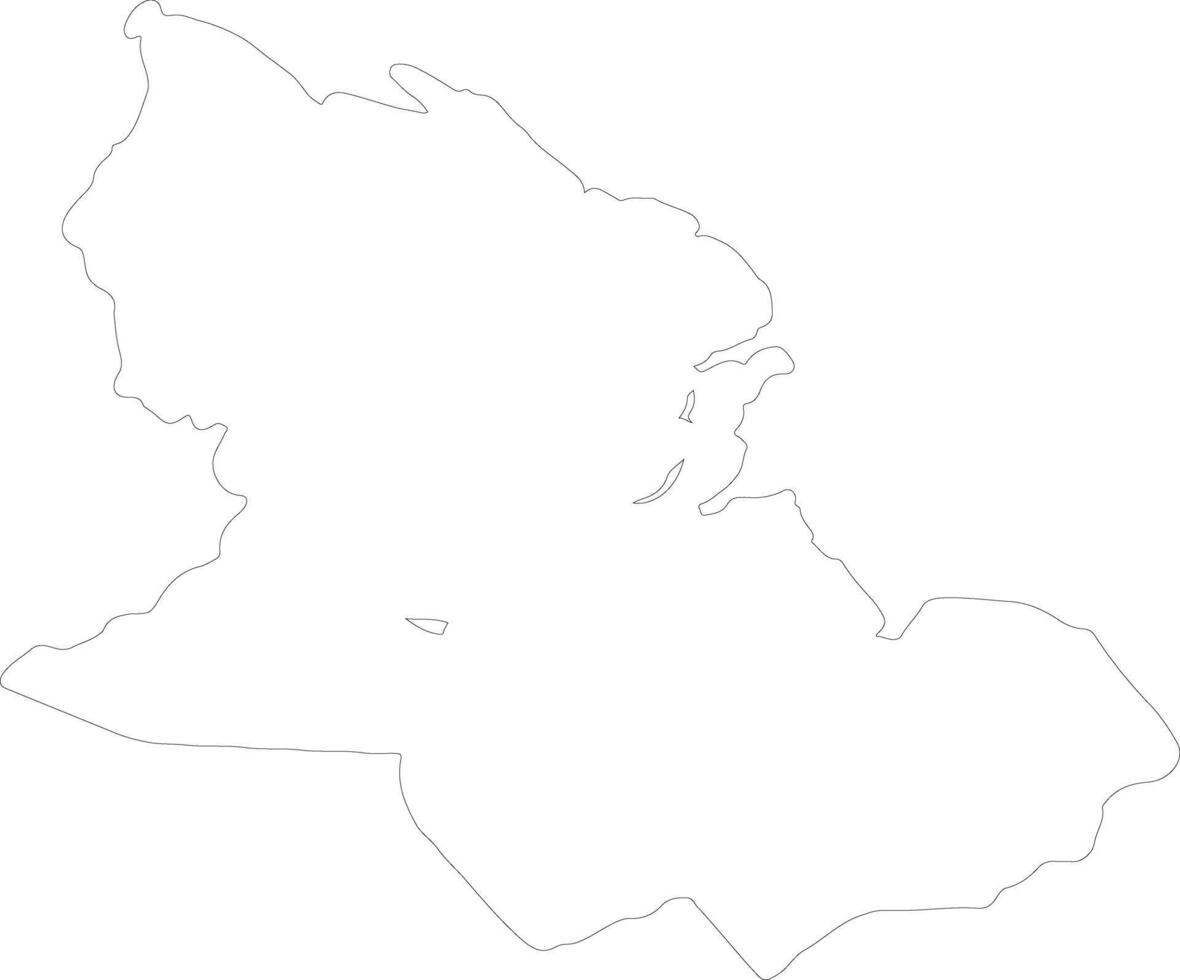 Delta Amacuro Venezuela outline map vector
