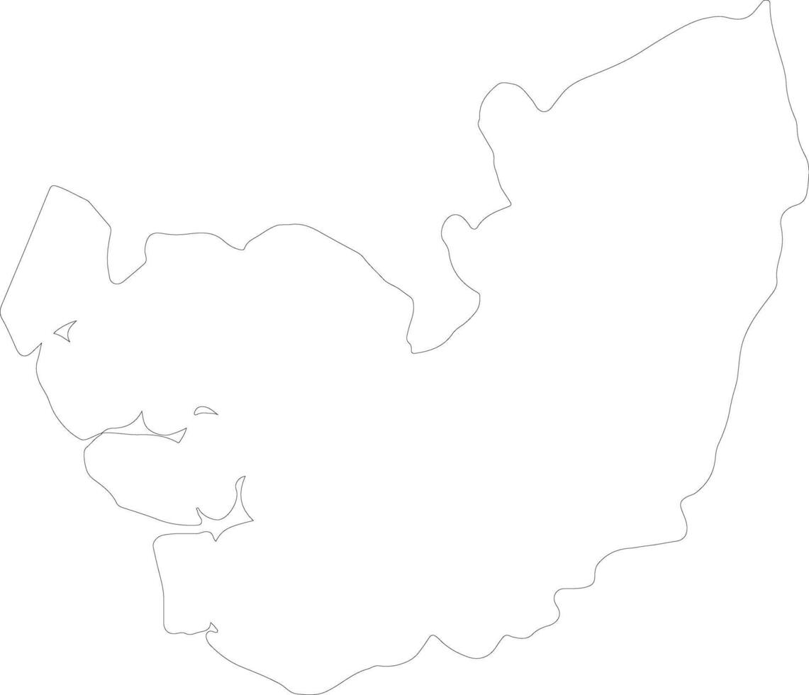 Delta Nigeria outline map vector