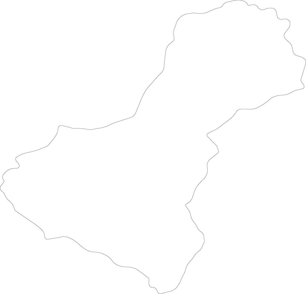 Dhawalagiri Nepal outline map vector