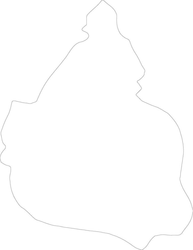 Distrito Federal Mexico outline map vector