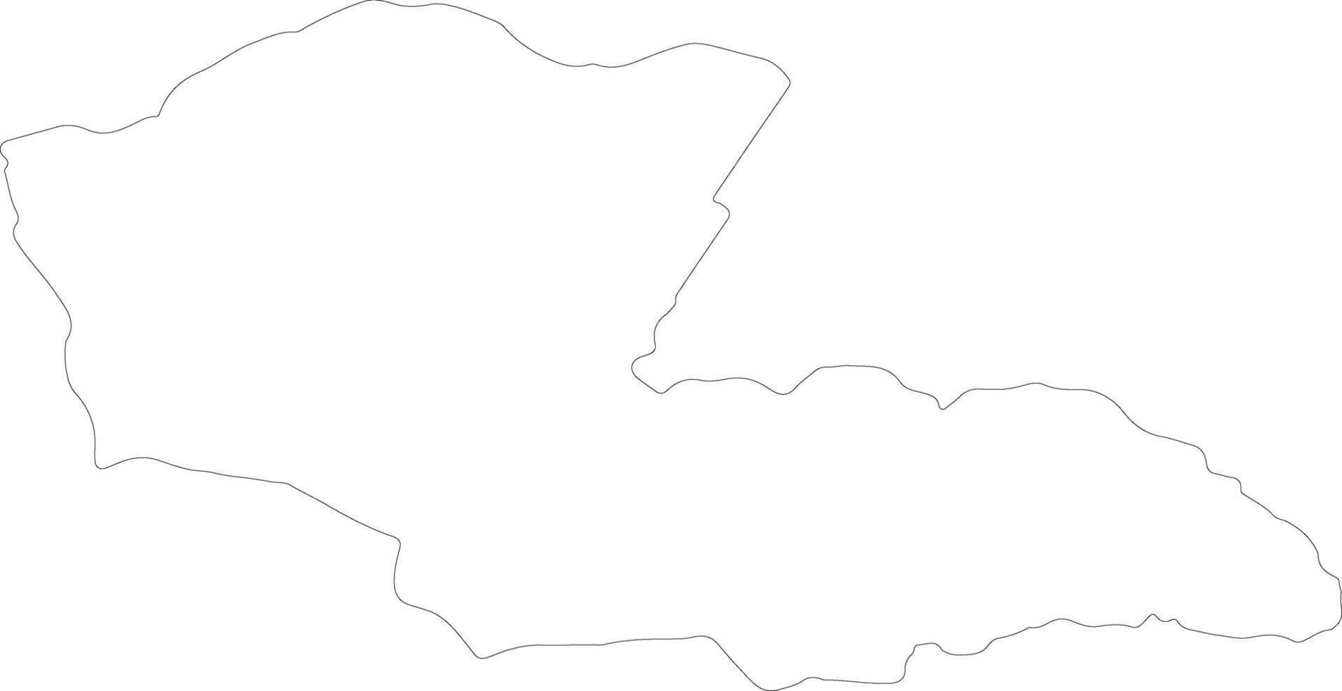 dornod Mongolia contorno mapa vector