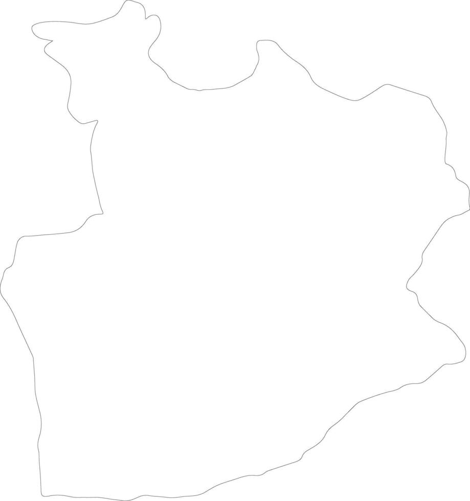 Dornogovi Mongolia outline map vector
