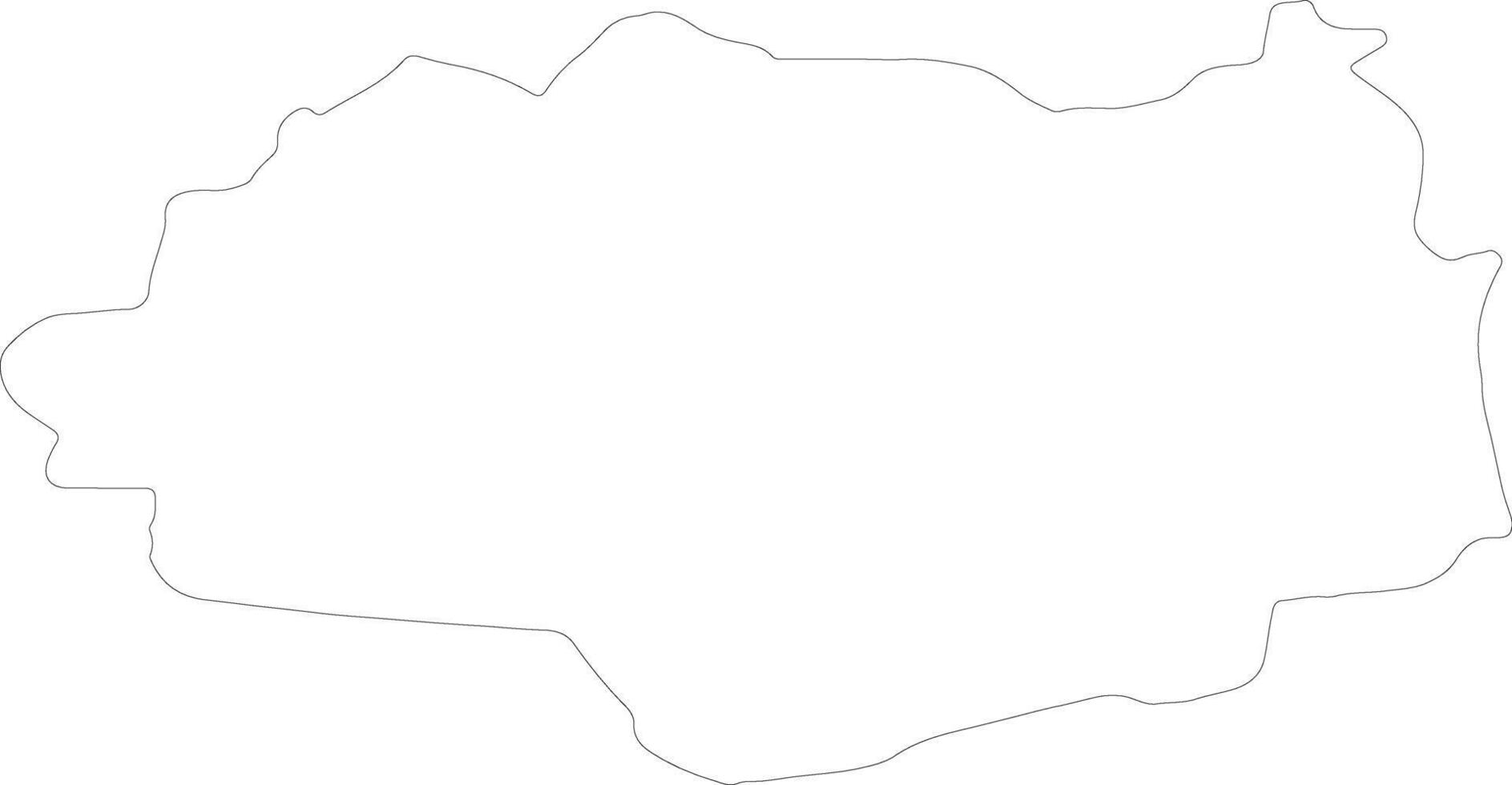 Dundgovi Mongolia outline map vector