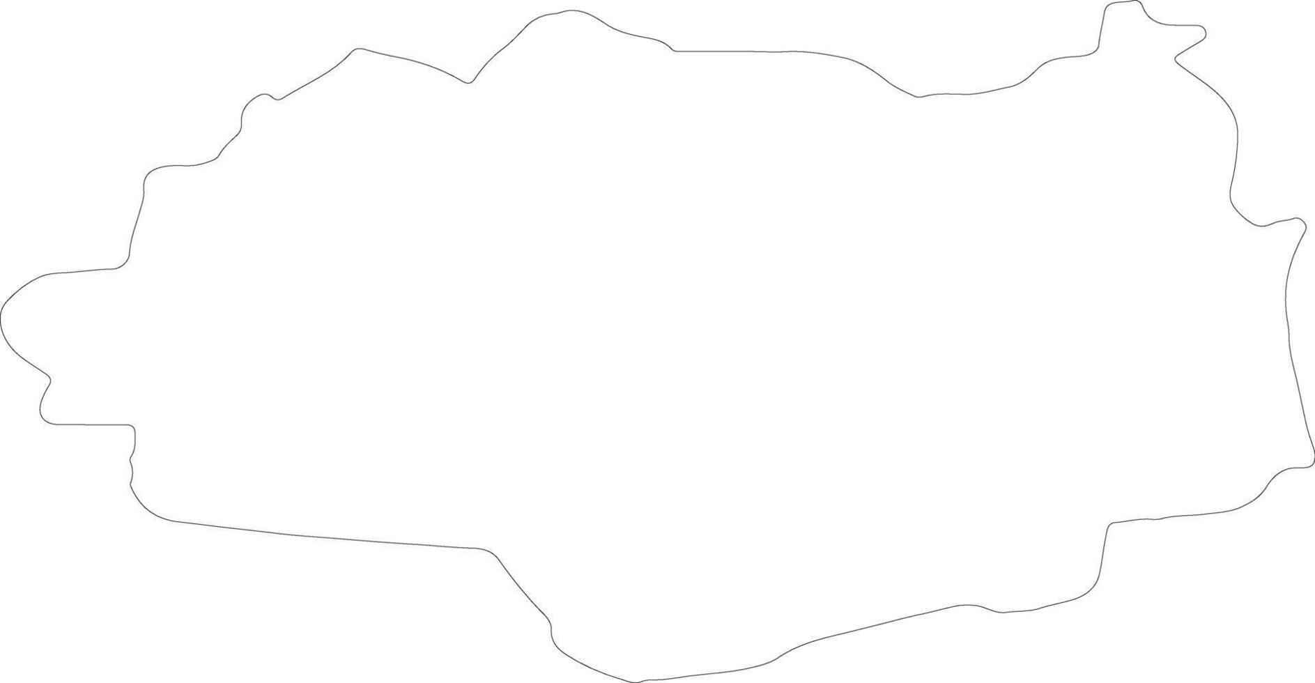 dundgovi Mongolia contorno mapa vector