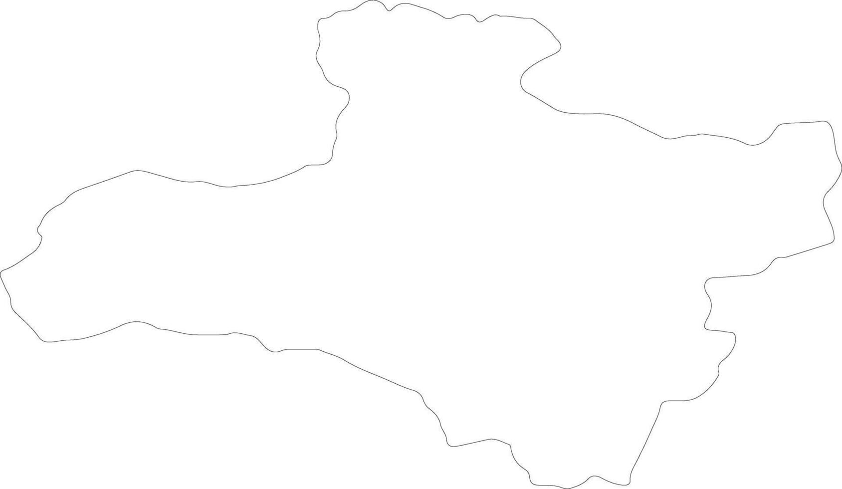 Dzavhan Mongolia outline map vector