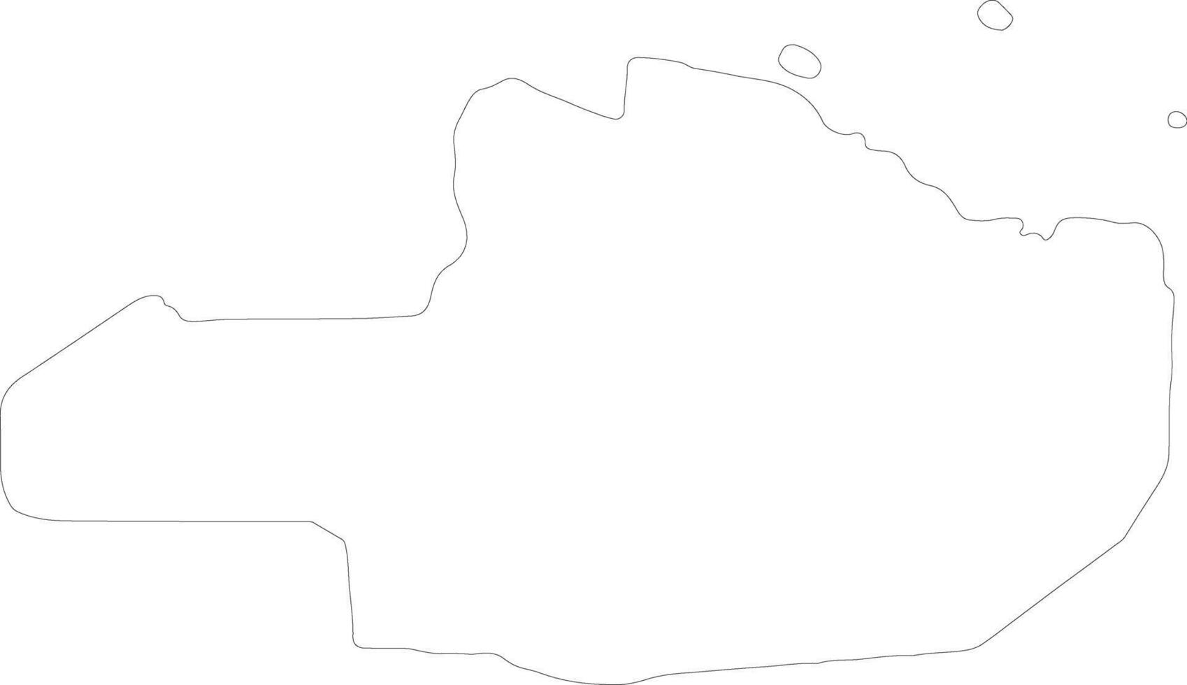 East Sepik Papua New Guinea outline map vector